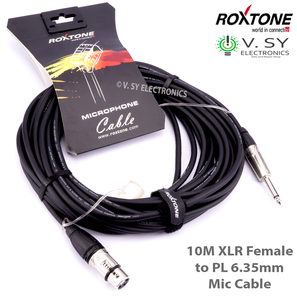 10 Feet Basics 3 Pin Microphone Cable Silver