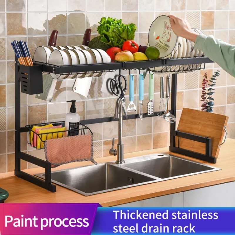 JYL Kitchen Sink Rack Stainless Steel Drain Shelf Countertop