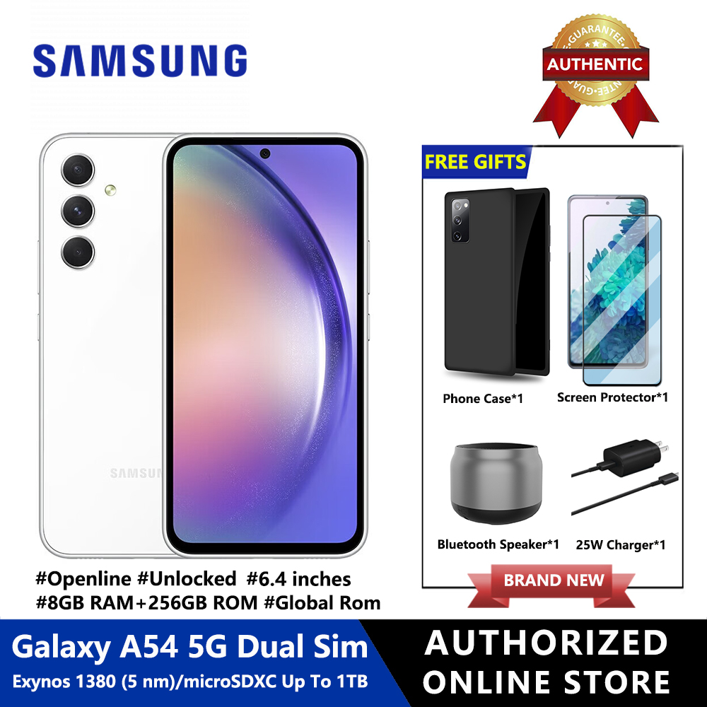  SAMSUNG Galaxy A54 5G A Series Cell Phone, Unlocked Android  Smartphone, 128GB, 6.4” Fluid Display Screen, Pro Grade Camera, Long  Battery Life, Refined Design, US Version, 2023, Awesome Black : Cell