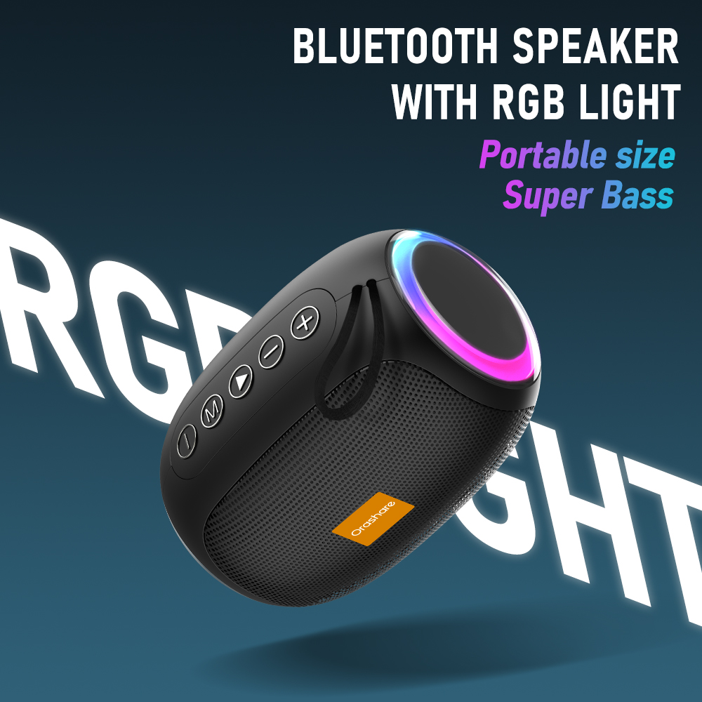Orashare BS03 Wireless Bluetooth Speaker With RGB Light TWS Portable 5W