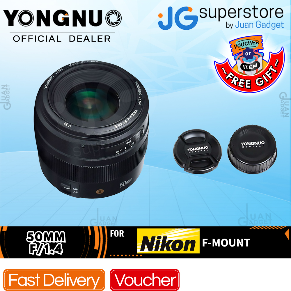 Yongnuo 50mm F1.4N Standard Prime Lens Auto Focus f/1.4 for Nikon