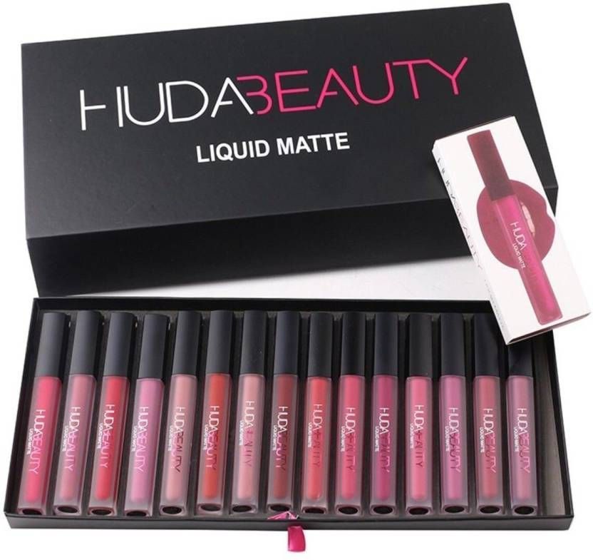 huda beauty lipstick liquid matte collection of 16 pcs