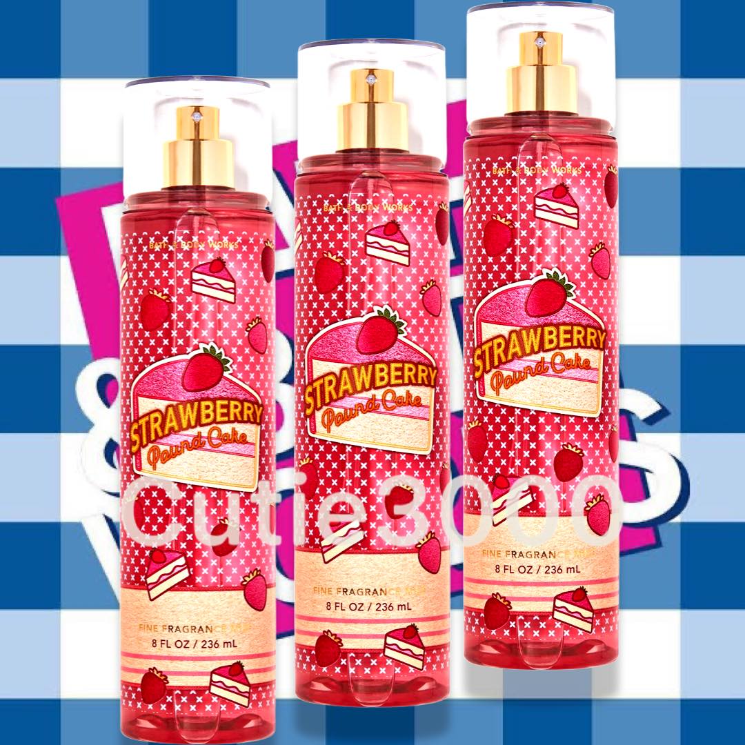 Strawberry Pound Cake Bath and Body Works BBW Fine Fragrance Mist 236ml