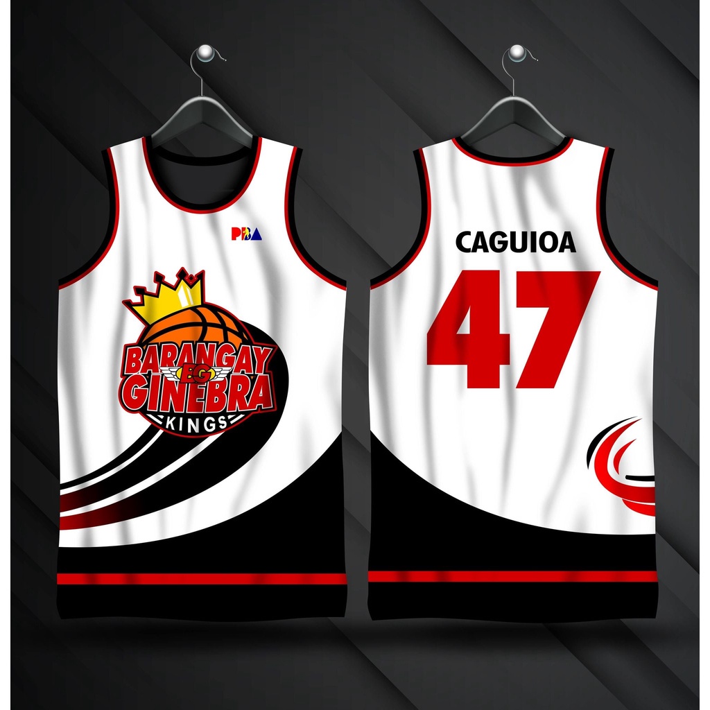 BRGY GINEBRA KINGS CAGIOUA #47 PBA JERSEY Full Sublimation Basketball ...