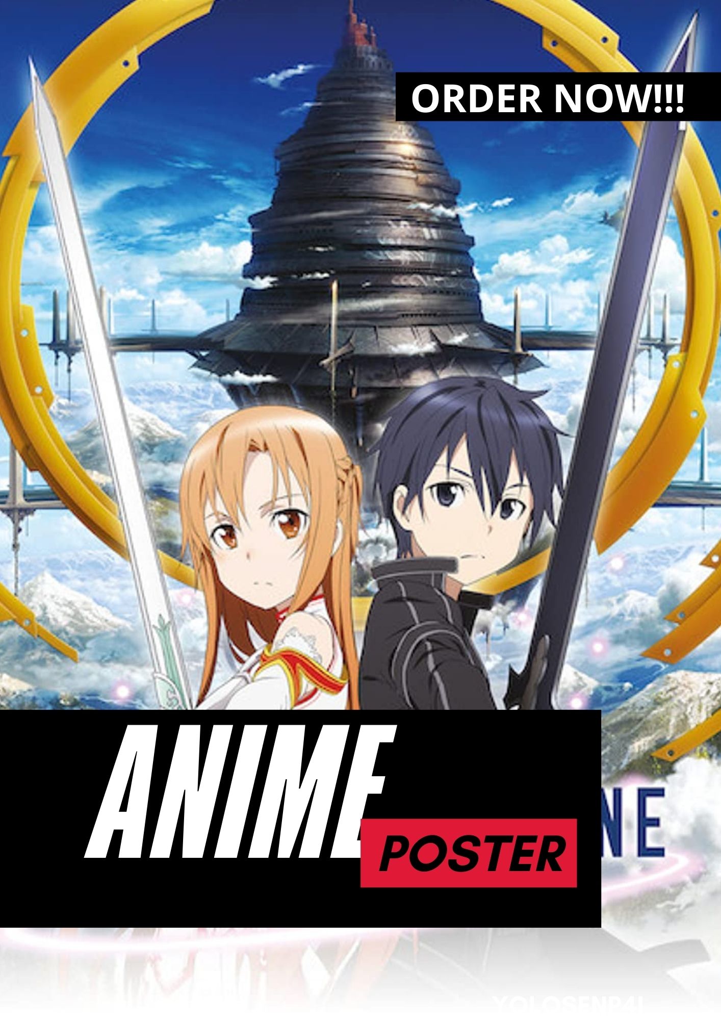 Anime Sword Art Online SAO Jasna Tung Wall Poster Scroll Home Decor Fan's Gift