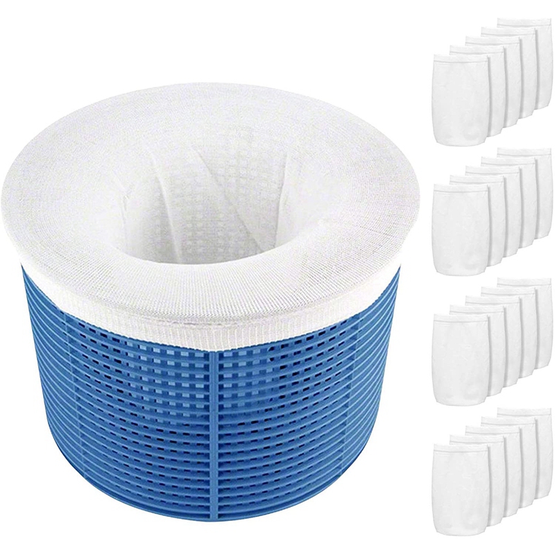 Pool Skimmer Socks, Pool Filter Basket Saver Socks, Reusable UltraFine