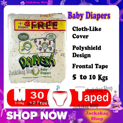 Dryfresh Baby Cloth Like Diaper 30 pcs. (Medium)