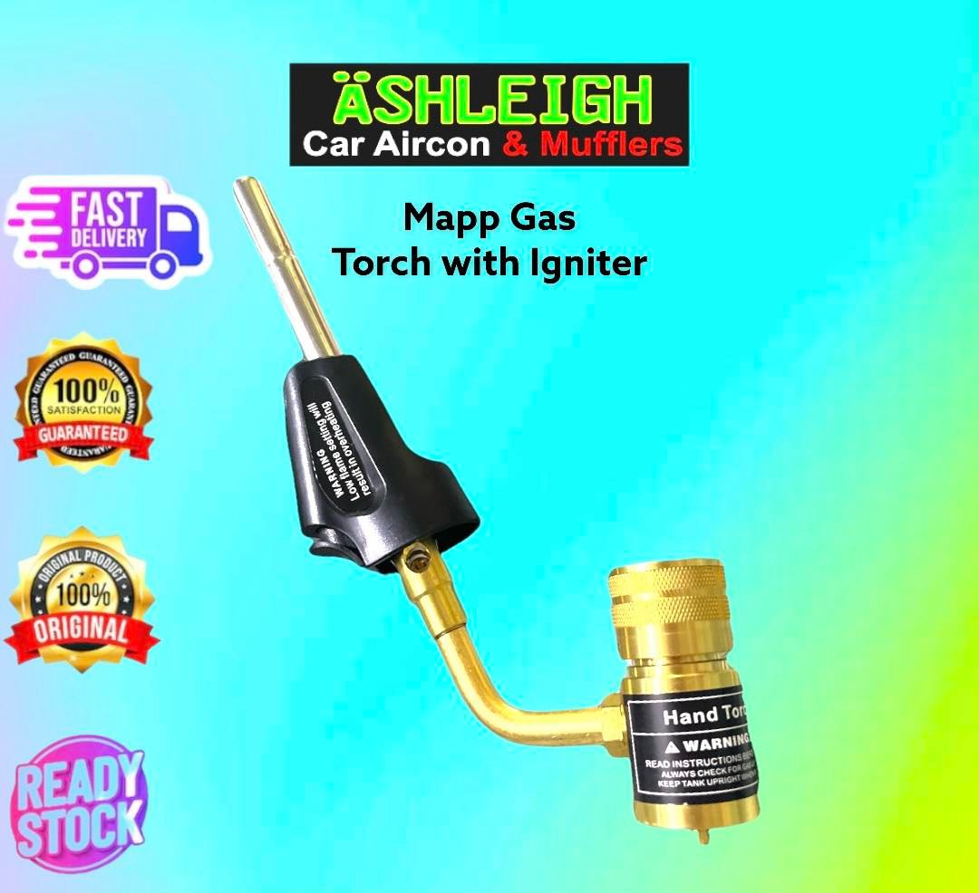 Mapp Gas Brazing TORCH Gas with Igniter Lighter Handheld Car aircon