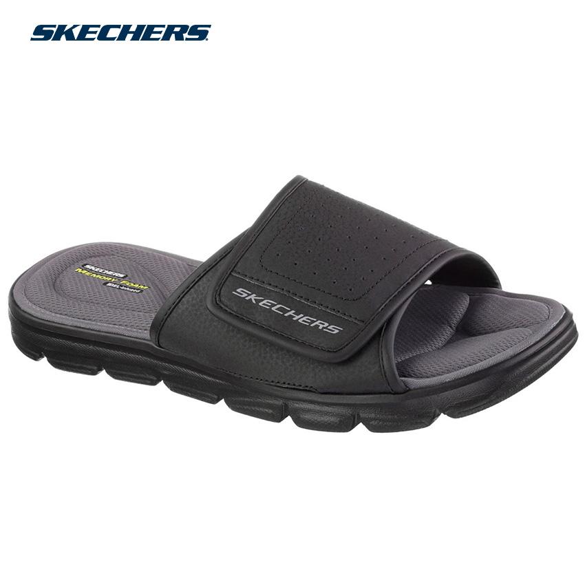 skechers sandals mens purple