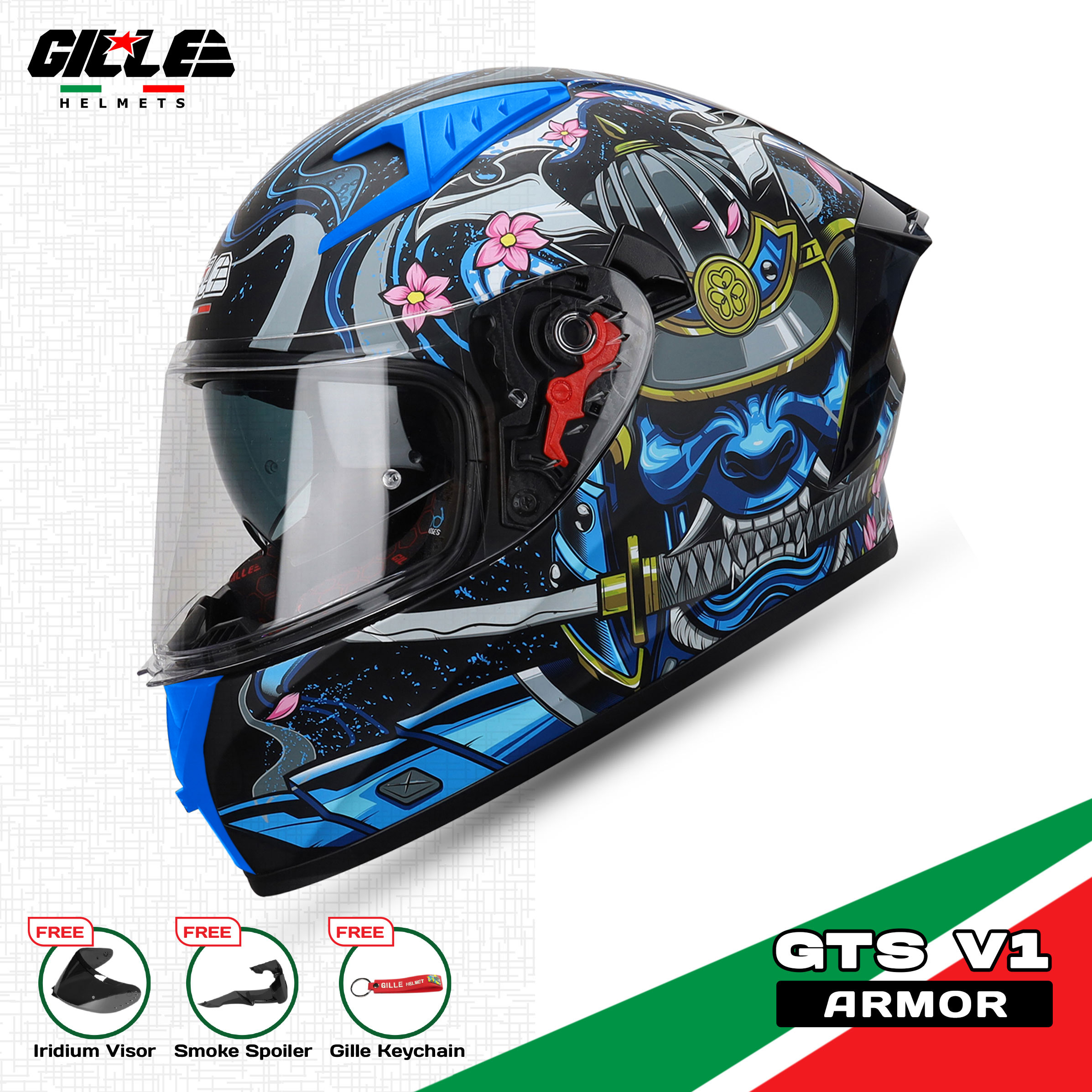 Gille 135 GTS SERIES V1 Armor Full Face Dual Visor Motorcycle Helmet