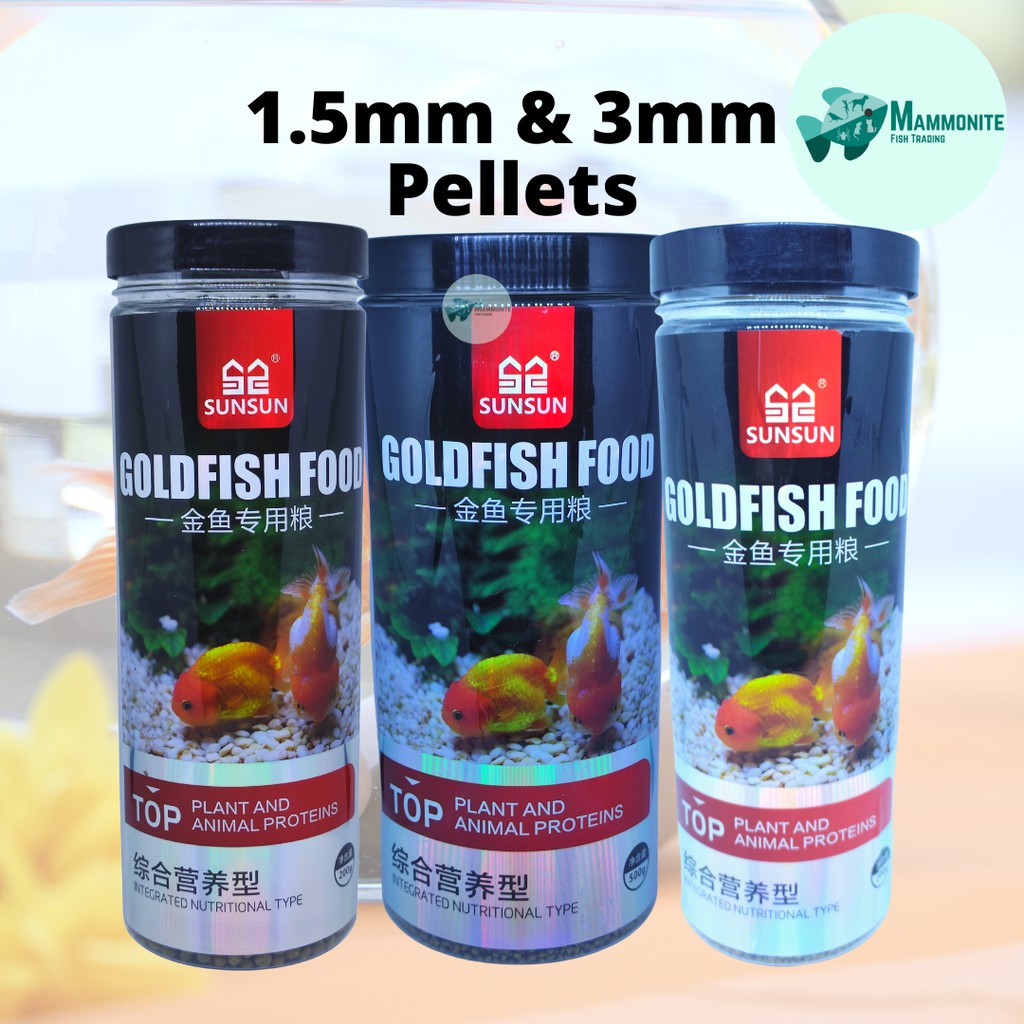 Sunsun Premium Goldfish Food Pellets 200 Grams 1.5mm Pellets SL101 For