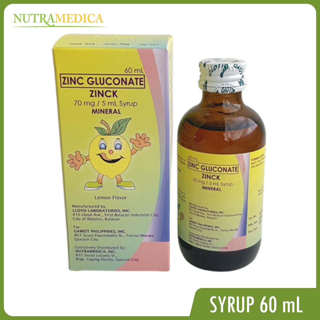 Zinck (ZINC) 10 mg / 5 mL Syrup Mineral 60 mL Lazada PH