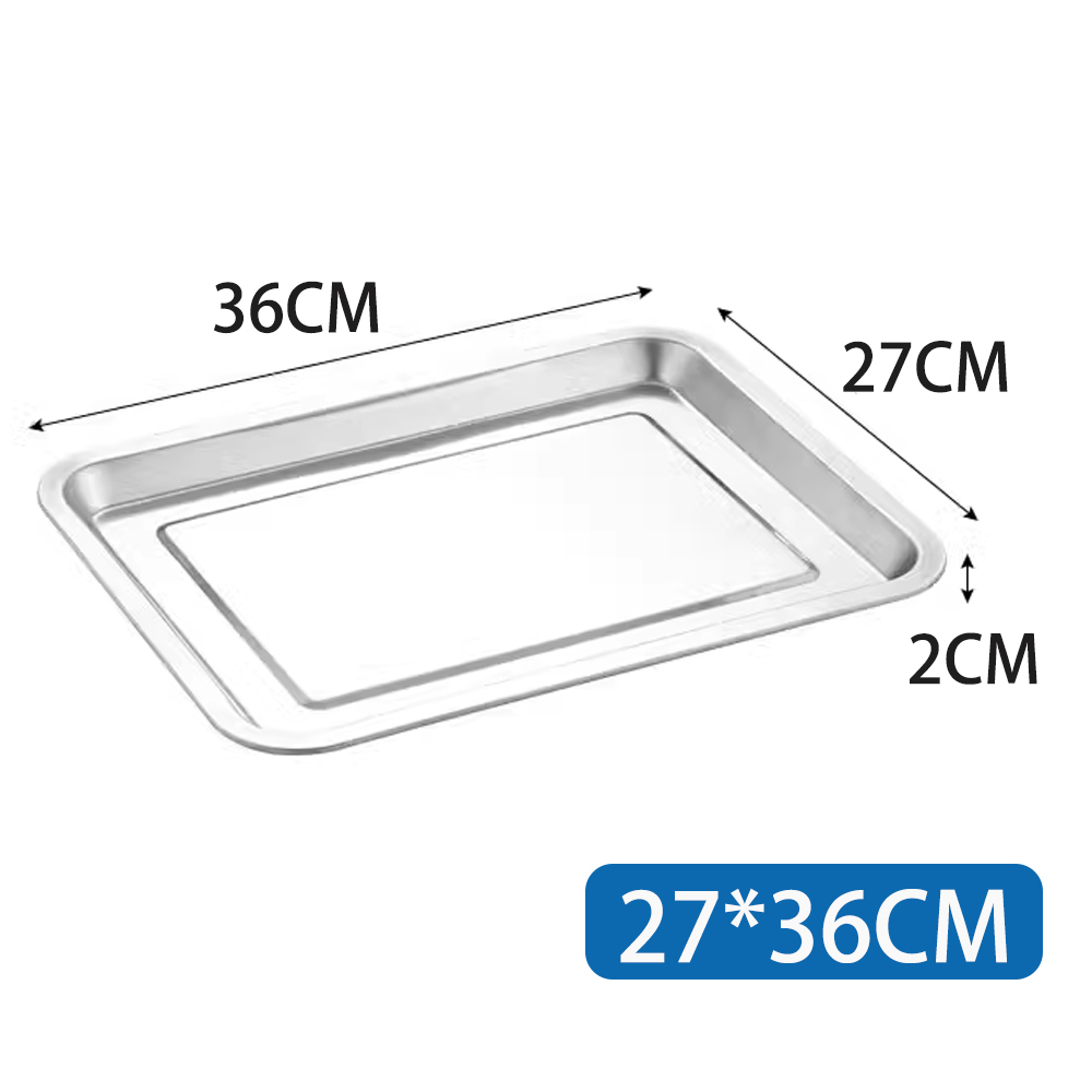 Nipiin Stainless Steel Tray Buffet Food Storage Tray Serving Dish/tray