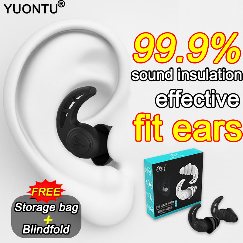 Noise Reduction Safe Silicone AntiNoise Earplugs Reusable Safe