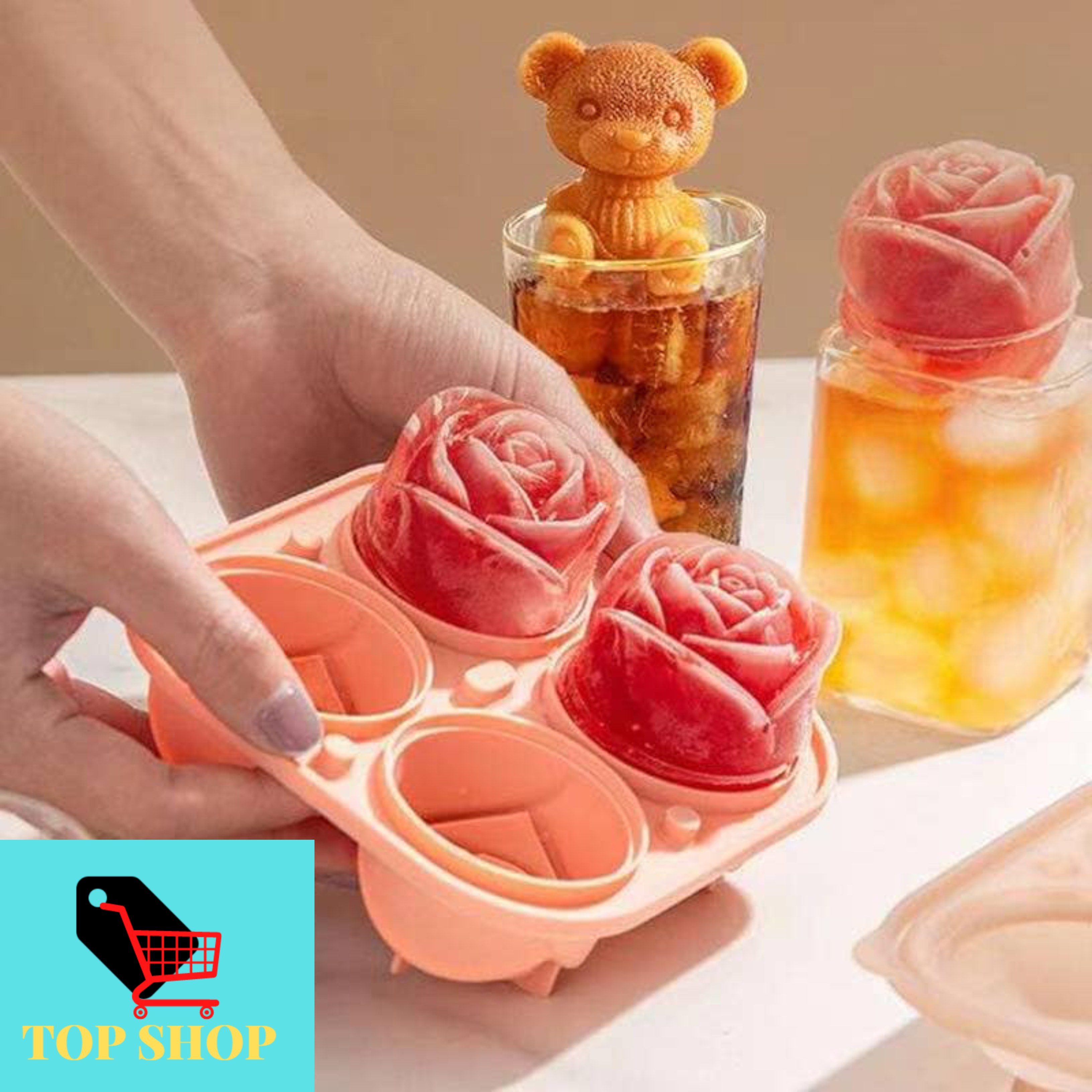 Bear Ice Cube Cute Teddy Ice Mould Making Mold Splash-proof Ice Maker Ice  Mould For Refrigerator Ice Cube Tray Kitchen Gadgets - AliExpress