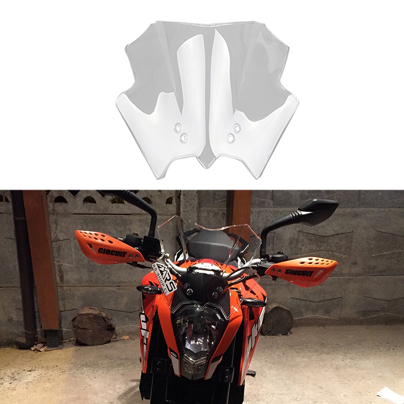 Motorcycle windshield windscreen windshield air deflector for ktm duke 125 200 390 2012 2013 2014 2015 2016