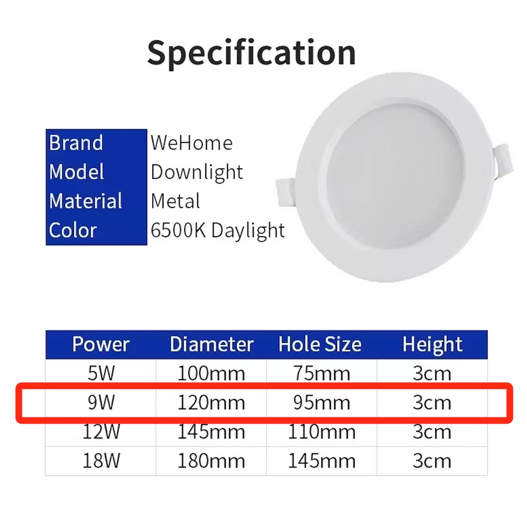 WeHome Ultra Thin LED Ceiling Light Pin Light, 3 Colors 3500K/4000K