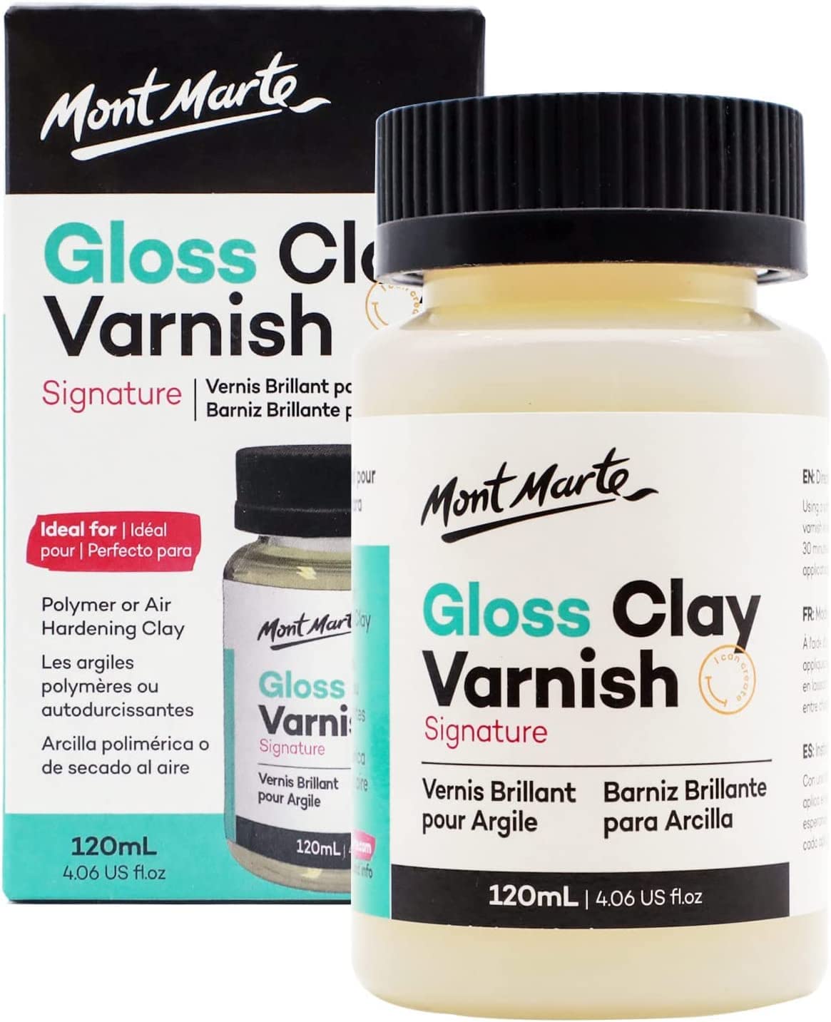 Mont marte Gloss Clay Varnish Signature 120ml (4.06 US fl.oz)