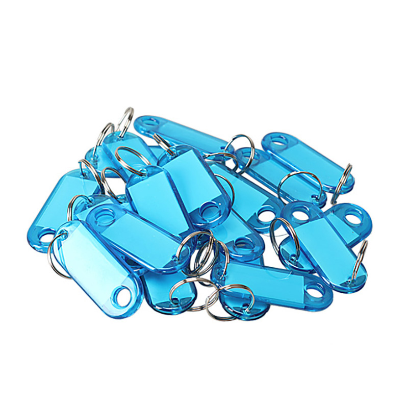 [Fast Delivery] 10 Pack Keychain Tag With Label Window ID Luggage Tag