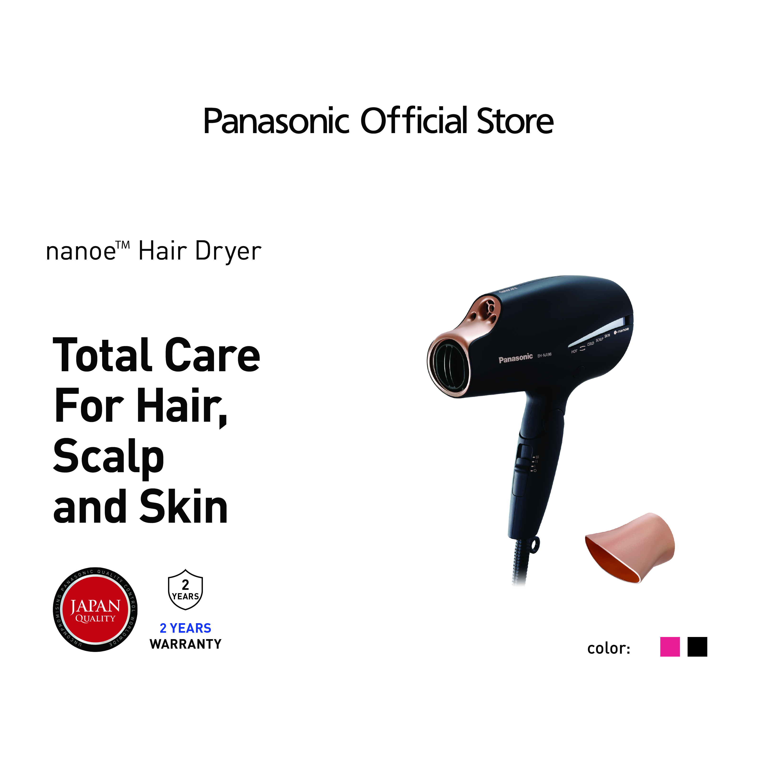 Panasonic Beauty Hair Dryer Blower with nanoe™ Technology EH-NA98