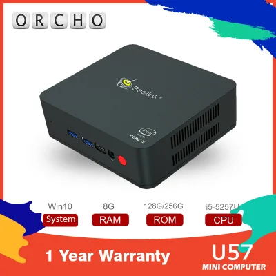 U57 Beelink Mini PC Intel i5-5257U Windows 10 Memory 8G Storage 128/256G SSD Support HDD Office Activated Portable Computer Home