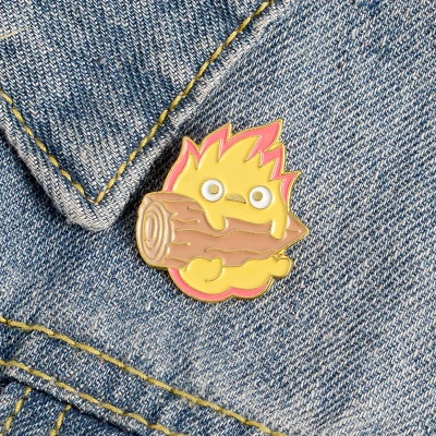 Enamel Pin Japanese Anime Brooches Fire Elf Badge for Bag Lapel