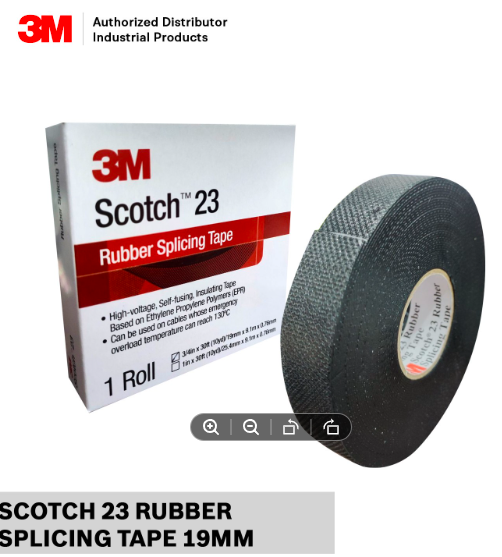 3M Scotch 23 Self Bonding Electrical Tape RUBBING SPLICING TAPE 19mm