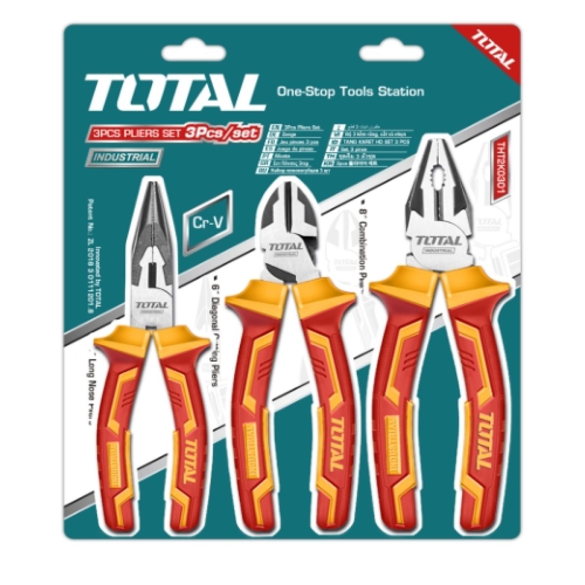 Bộ 3 kềm cách điện Total THT2K0302