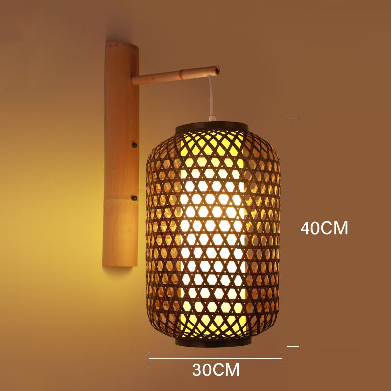 Đèn thả bàn ăn phòng khách đèn trang trí quán cà phê đèn trần đèn ốp trần đèn mây phong cách tối giản trung quốc đèn tre