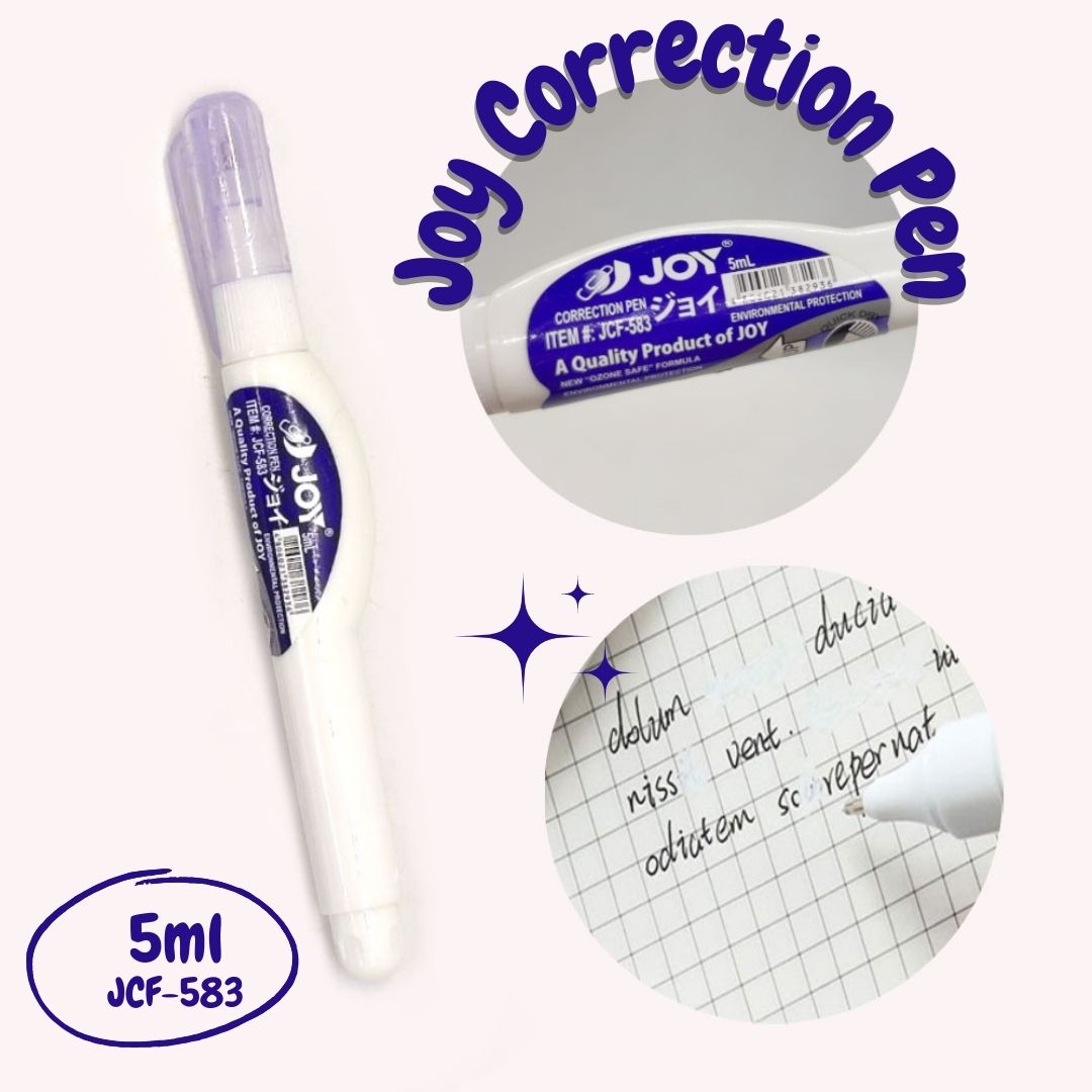 Joy Correction Pen Quickdrying Correction Fluid White Erase Pen Type