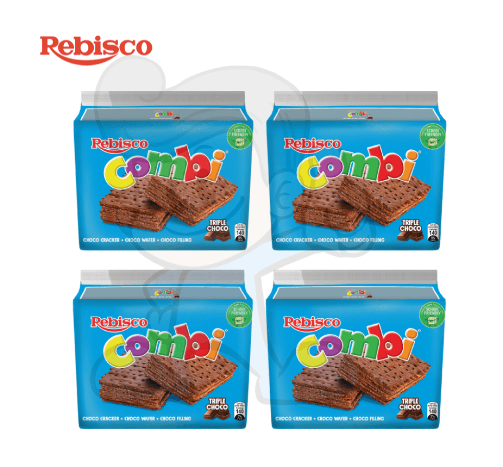 Rebisco Combi Triple Chocolate Sandwich, Pack of 4 (40 x 30g) Lazada PH