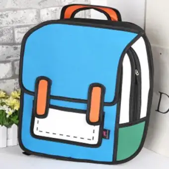 2d cartoon backpack