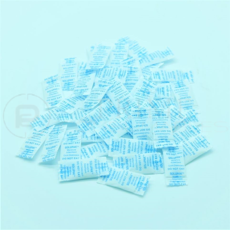 50packs 0.5grams Solupak Silica Gel Desiccant Pack Moisture Absorber