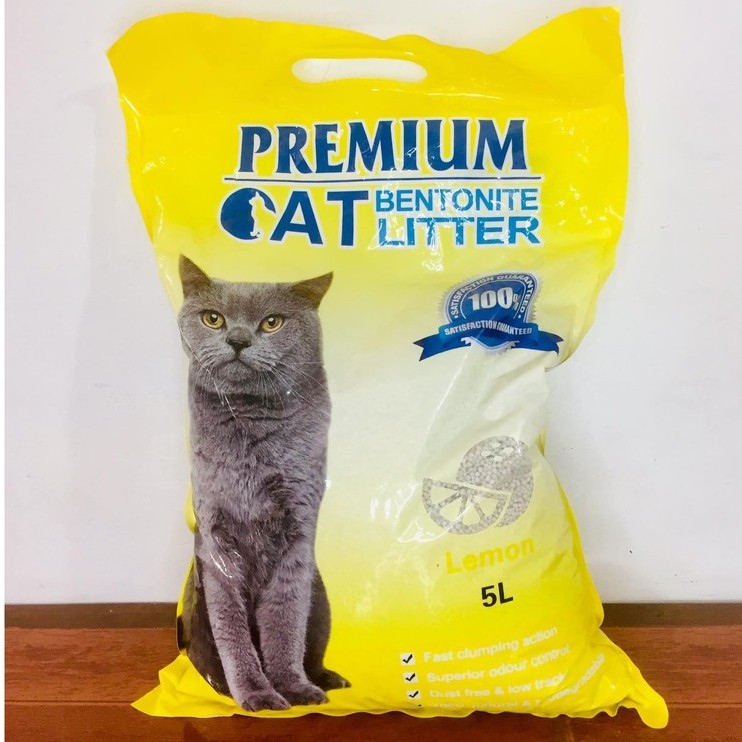 Premium Cat Bentonite Litter Sand 5 ( 4 Kgs) - Lemon Scent | Lazada PH