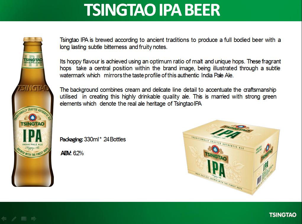 (NOVEMBER 2, 2023 EXPIRY) Tsingtao IPA (Indian Pale Ale) in Bottle