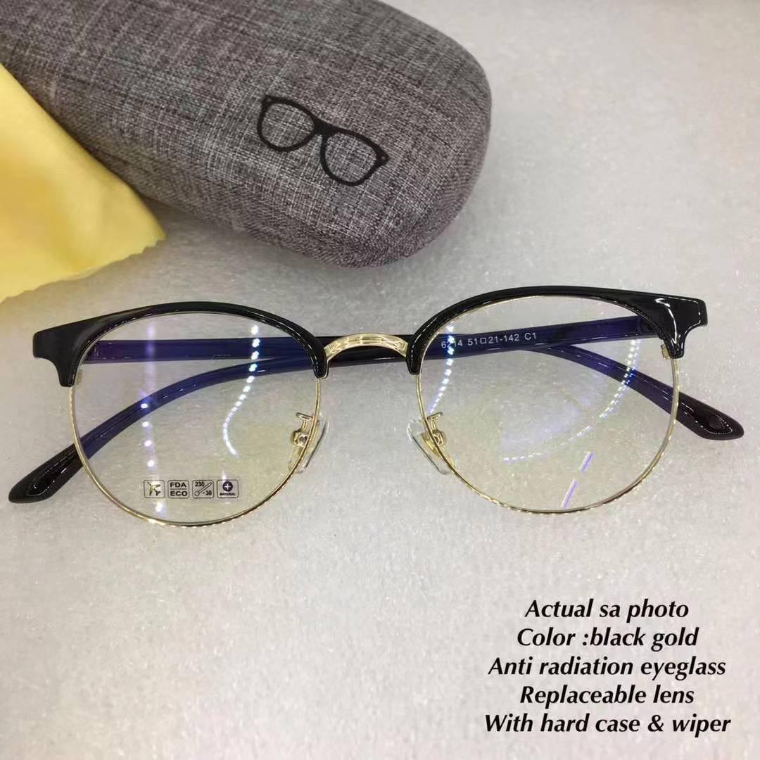 Henry sy sunnies Anti radiation eyeglass for unisex/replaceable lens