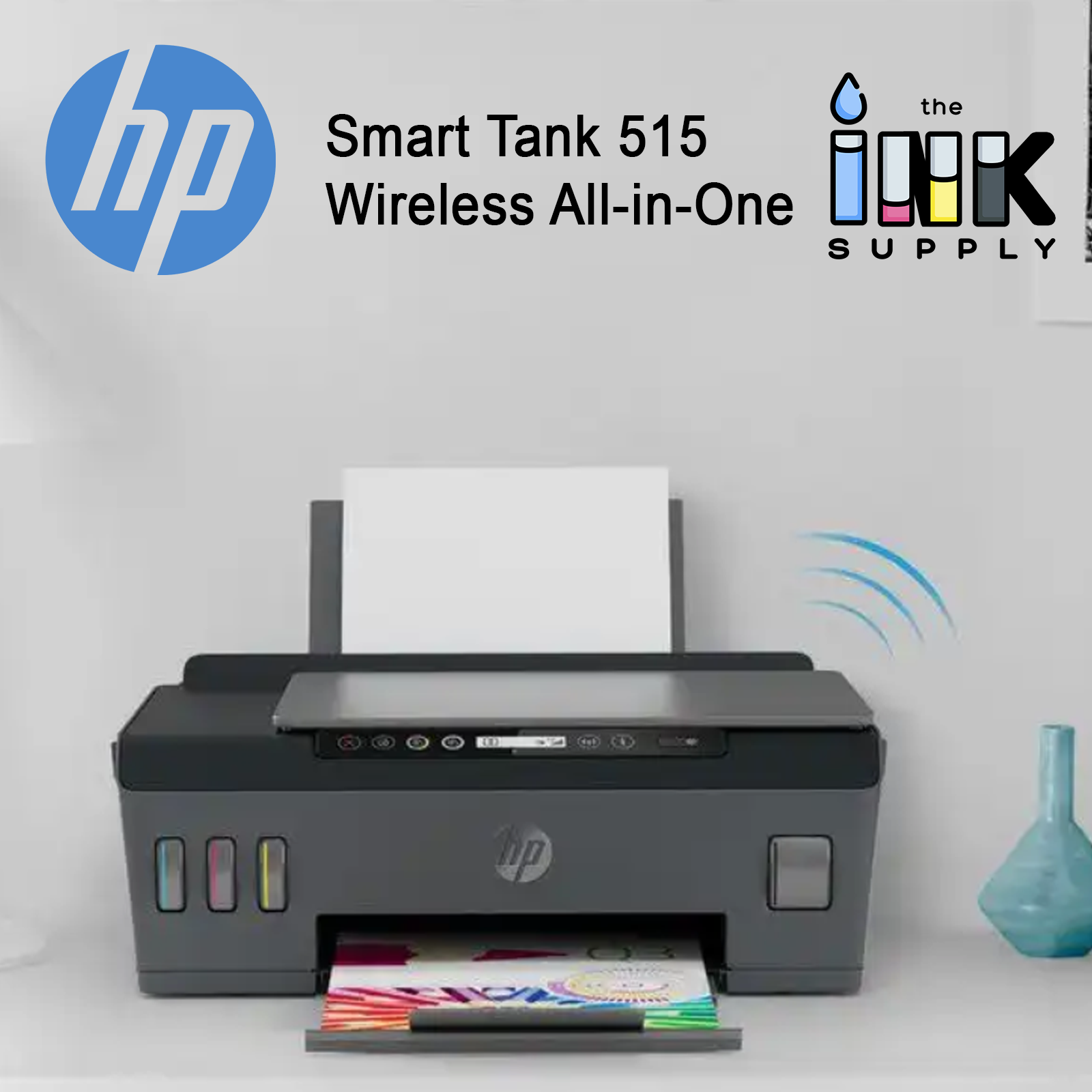 HP Smart Tank 515 with FREE INK Wireless Function All in One Printer Scanner Photocopier Xerox Low Cost Affordable Continuous Ink Refill, Fast, Cost Effective and High Printing