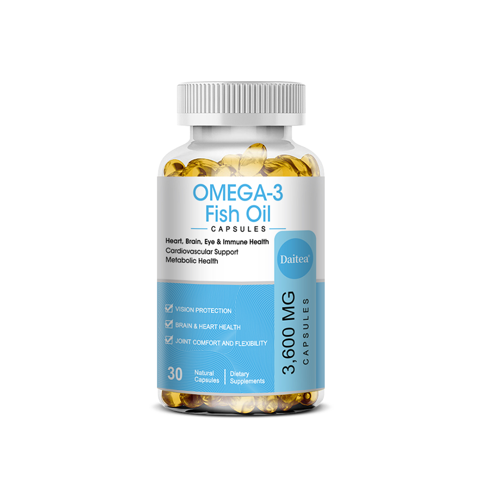 Omega 3 Fish Oil Softgels Enriched with EPA DHA Improves Heart and