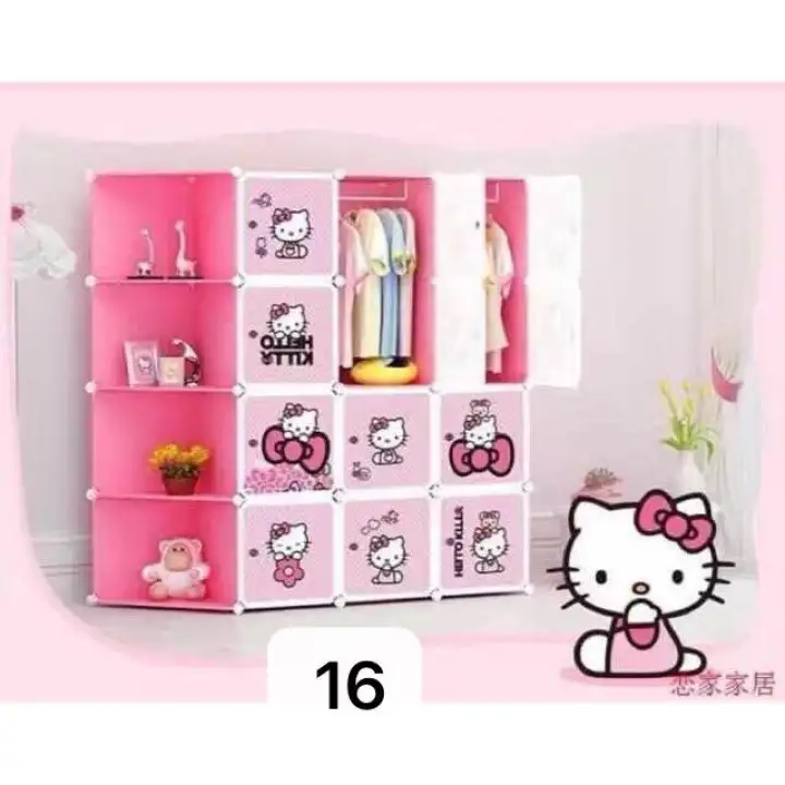 16 Cubes Diy Plastic Wardrobe Cubic Storage Boxes Set Cabinet