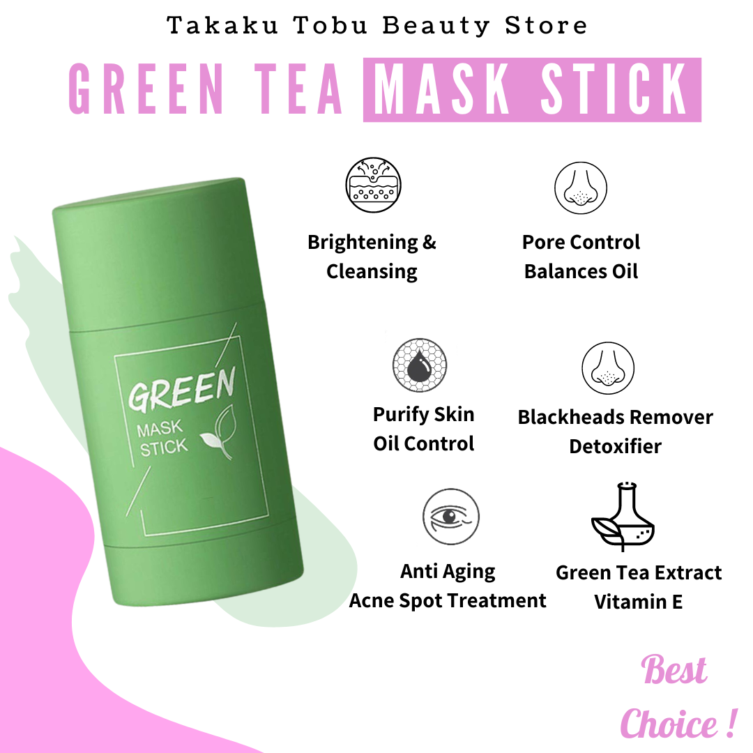 Effective & Original MASK STICK Facial Cleansing Stick Green Tea Face