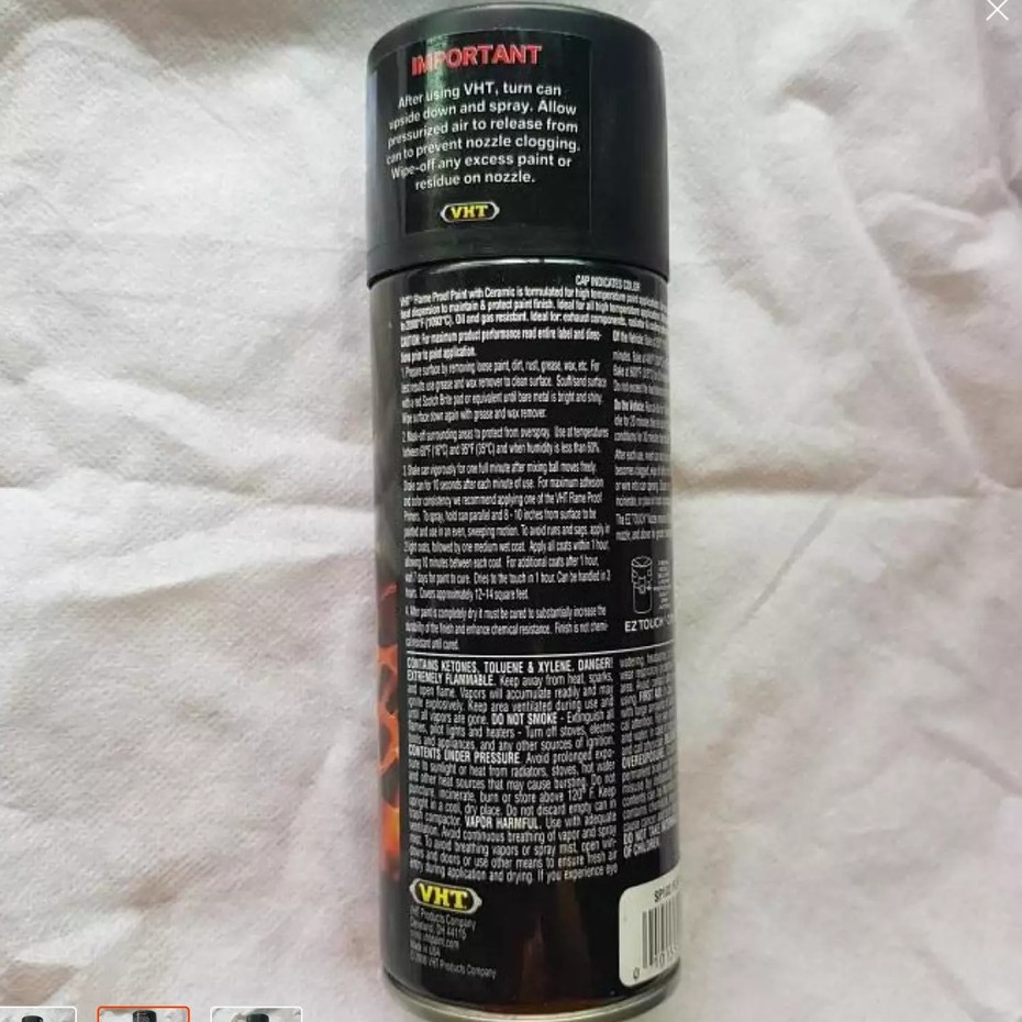 VHT Flame Proof Header Paint Ceramic Coating 312g(11oz)BLK RED ORGE