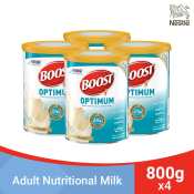 NESTLE BOOST Optimum Vanilla Adult Milk Powder - Pack of 4