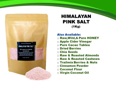 Himalayan Pink Salt 1 kg (Fine, Keto, Set of 2 500g)