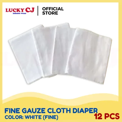 Lucky CJ Fine Gauze Cloth Diaper | Lampin | 12 pcs