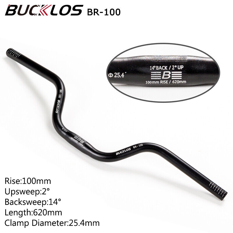 Manila BUCKLOS 25.4mm Handlebar Aluminium Alloy Bike Bar Light Weight