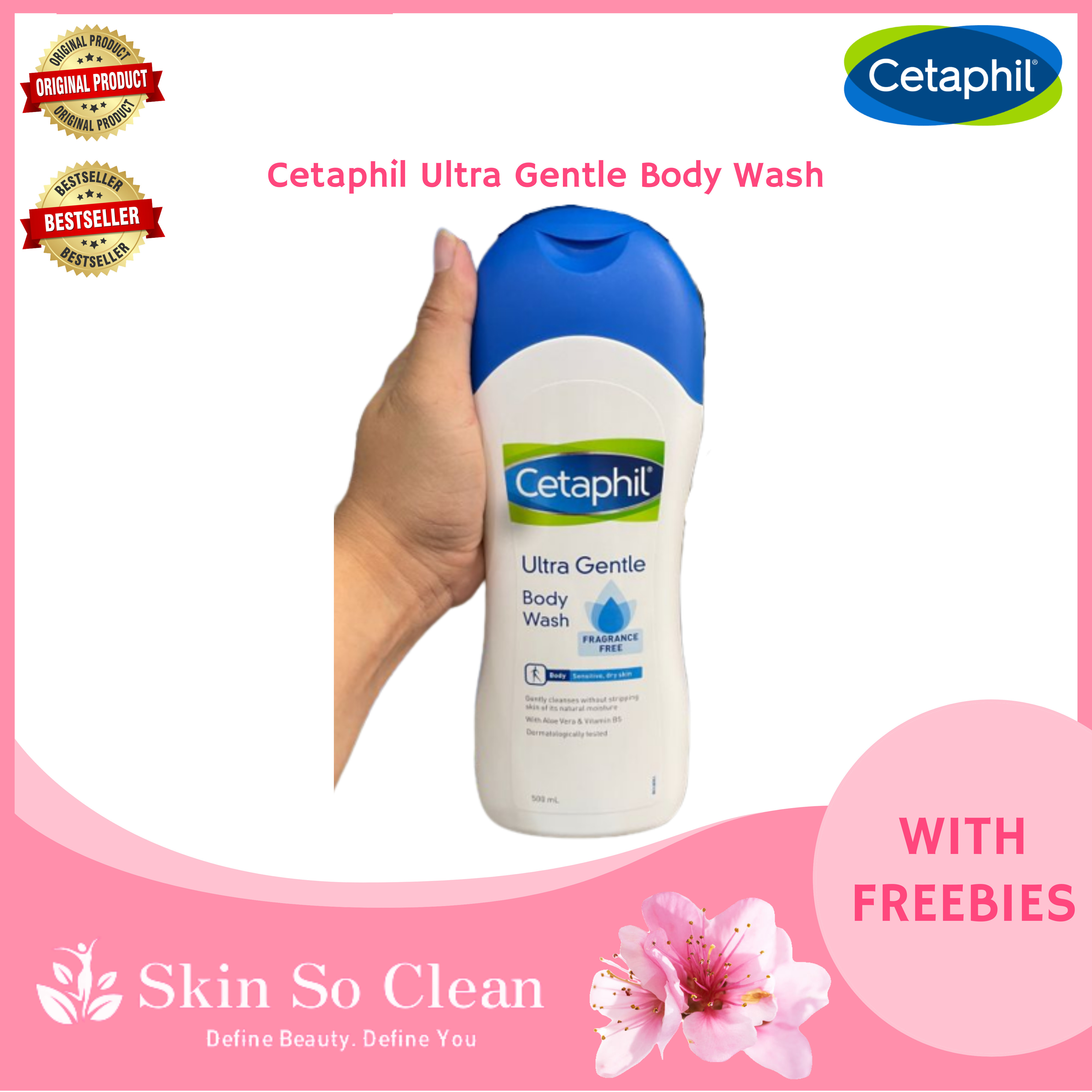 SKIN SO CLEAN Cetaphil Ultra Gentle Body Wash 500ml Lazada PH