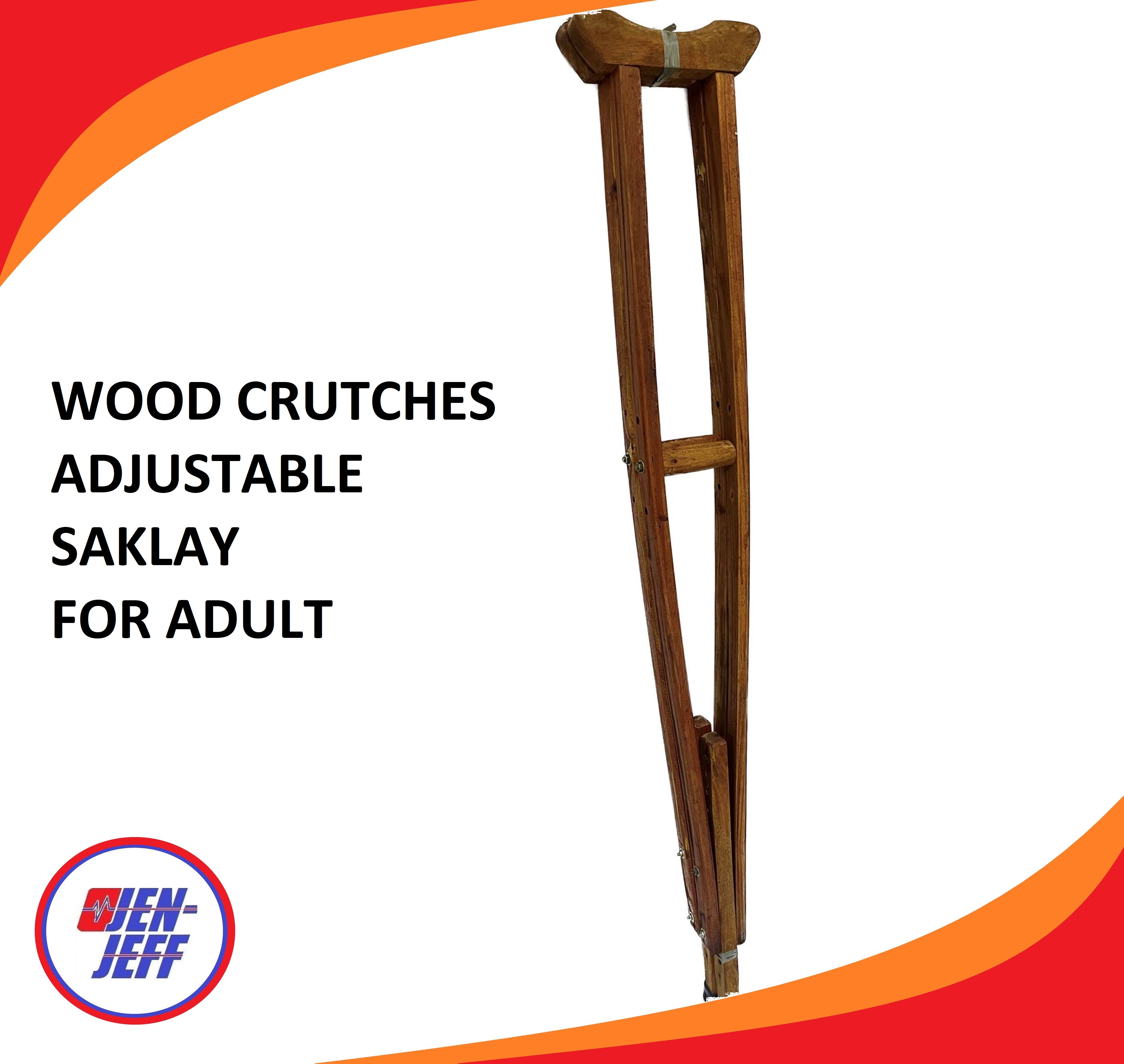 Saklay Wood Crutches Medical Crutches Saklay Height Adjustable Crutches