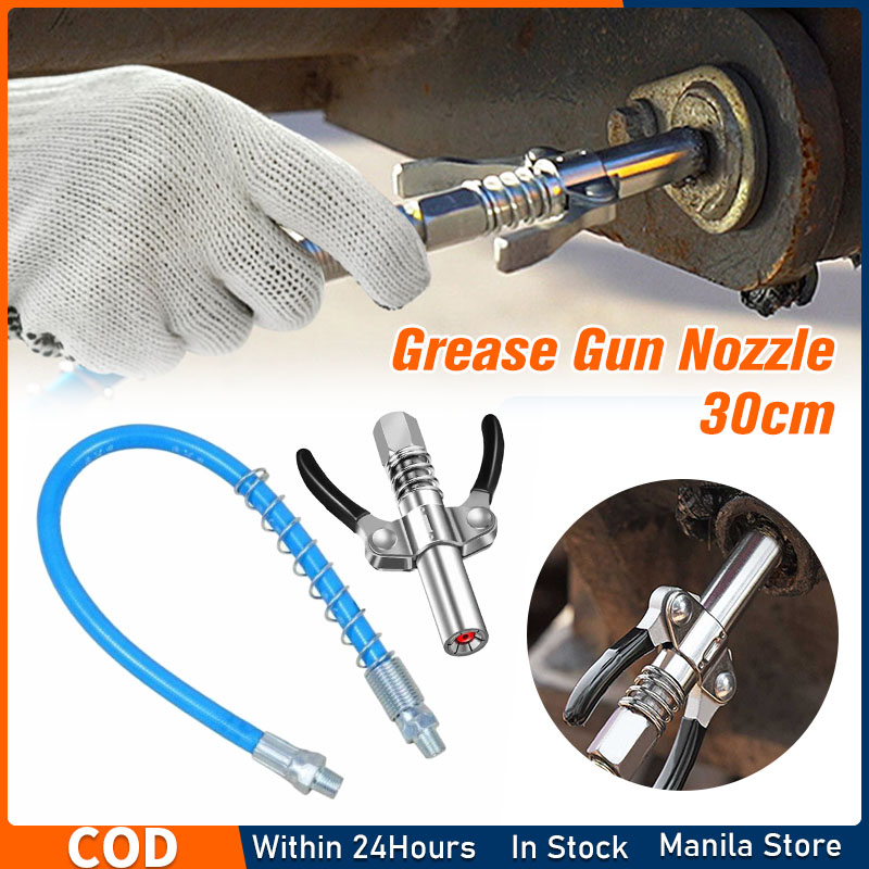 Grease Gun Coupler, Double Handle Quick Lock Release Grease Tips Ends