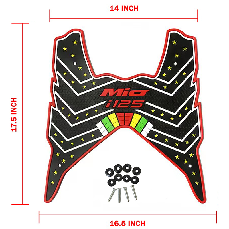 【COD】MIO I 125 FOOTBOARD RUBBER MATTING WITH BOLTS FOR YAMAHA MIO i 125