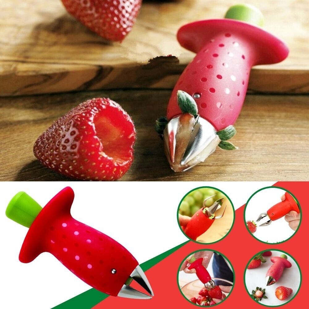 Strawberry Corer Huller, Fruit Destemmer Core Remover Tool, Remove Stem ...